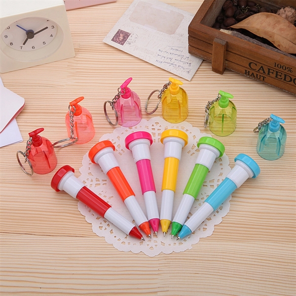 Creative Keychain Ballpoint Pens-Assorted Colors - Creative Keychain Ballpoint Pens-Assorted Colors - Image 2 of 2