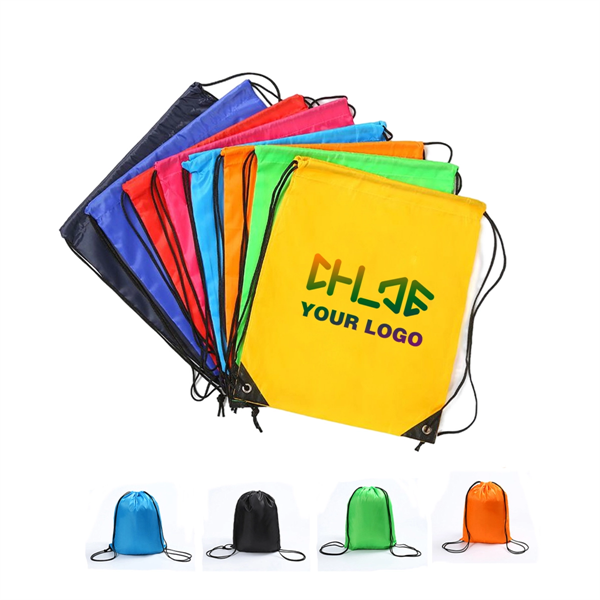 Colorful Polyester Drawstring Bag - Colorful Polyester Drawstring Bag - Image 0 of 1