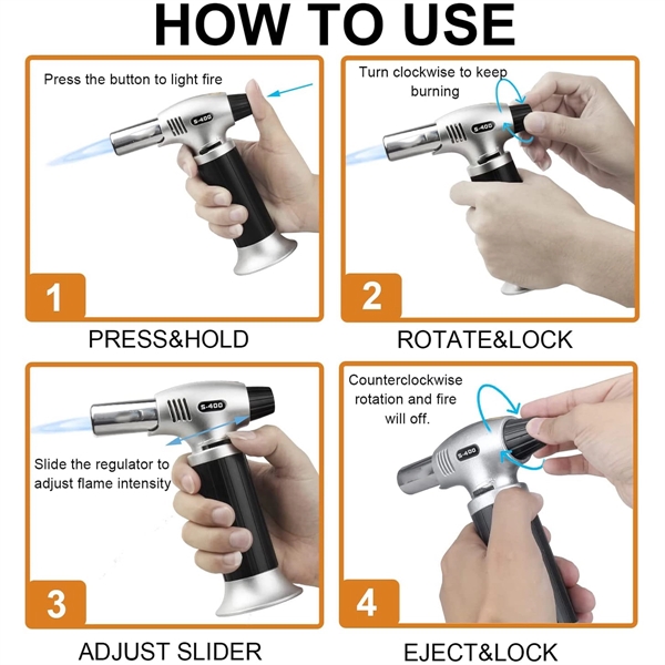 Refillable Butane Torch Lighter - Refillable Butane Torch Lighter - Image 3 of 6