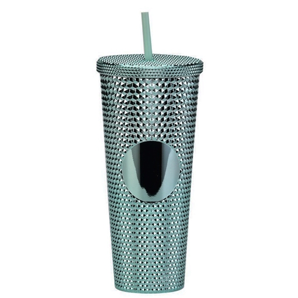 Diamond Studded Cup With Lid and Straw 24Oz. - Diamond Studded Cup With Lid and Straw 24Oz. - Image 5 of 14