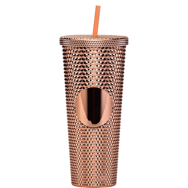 Diamond Studded Cup With Lid and Straw 24Oz. - Diamond Studded Cup With Lid and Straw 24Oz. - Image 7 of 14