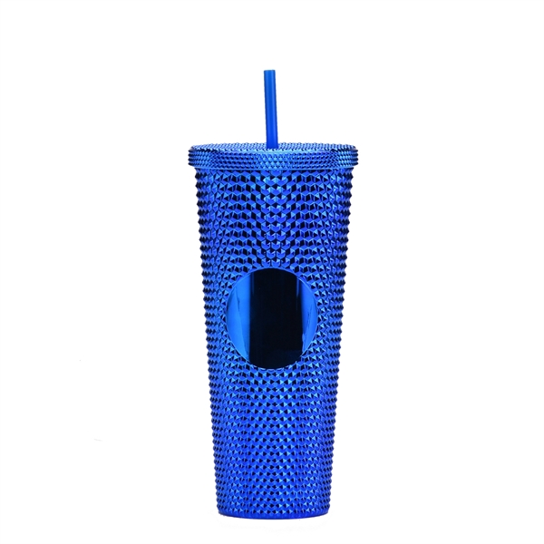 Diamond Studded Cup With Lid and Straw 24Oz. - Diamond Studded Cup With Lid and Straw 24Oz. - Image 11 of 14