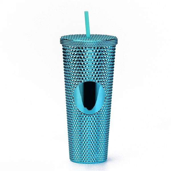 Diamond Studded Cup With Lid and Straw 24Oz. - Diamond Studded Cup With Lid and Straw 24Oz. - Image 13 of 14