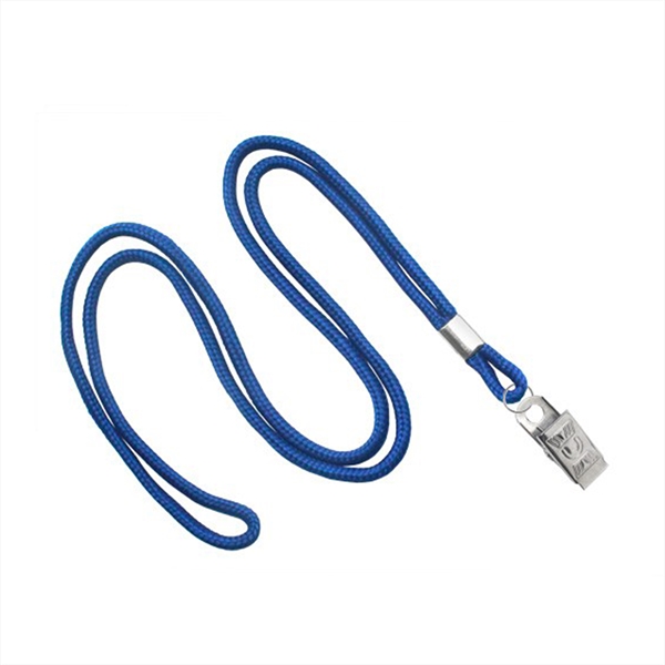 1/8" Blank Round Braid Lanyard - Non Breakaway w/ Bulldog - 1/8" Blank Round Braid Lanyard - Non Breakaway w/ Bulldog - Image 1 of 11