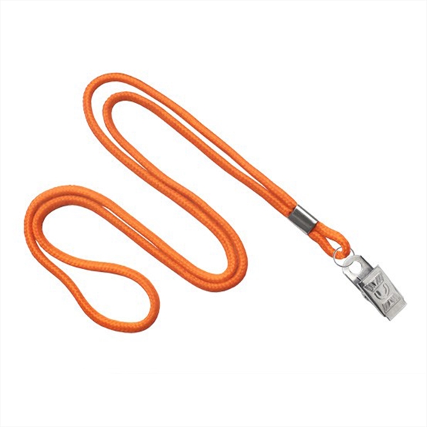 1/8" Blank Round Braid Lanyard - Non Breakaway w/ Bulldog - 1/8" Blank Round Braid Lanyard - Non Breakaway w/ Bulldog - Image 4 of 11