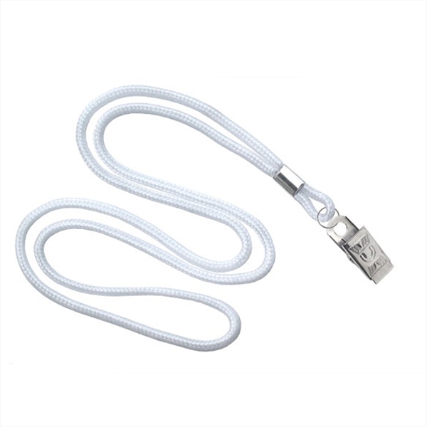 1/8" Blank Round Braid Lanyard - Non Breakaway w/ Bulldog - 1/8" Blank Round Braid Lanyard - Non Breakaway w/ Bulldog - Image 6 of 11