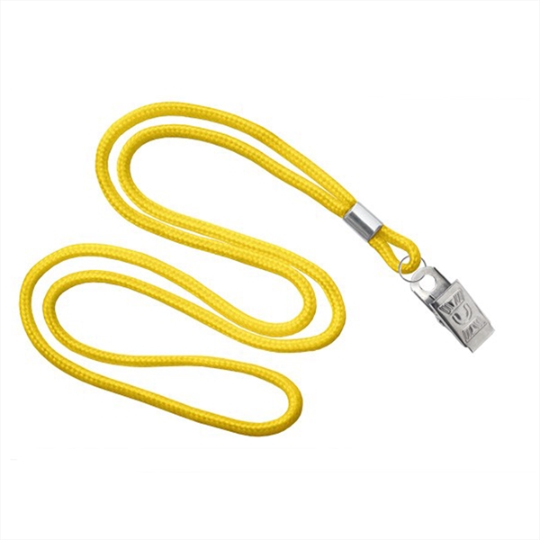 1/8" Blank Round Braid Lanyard - Non Breakaway w/ Bulldog - 1/8" Blank Round Braid Lanyard - Non Breakaway w/ Bulldog - Image 7 of 11