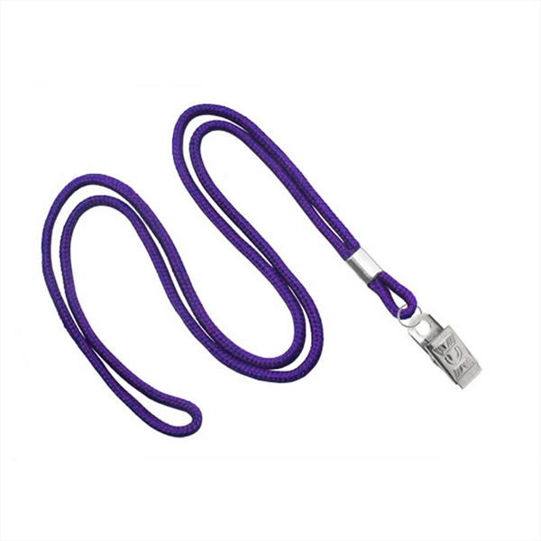 1/8" Blank Round Braid Lanyard - Non Breakaway w/ Bulldog - 1/8" Blank Round Braid Lanyard - Non Breakaway w/ Bulldog - Image 8 of 11