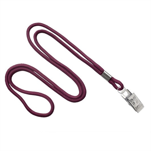 1/8" Blank Round Braid Lanyard - Non Breakaway w/ Bulldog - 1/8" Blank Round Braid Lanyard - Non Breakaway w/ Bulldog - Image 11 of 11