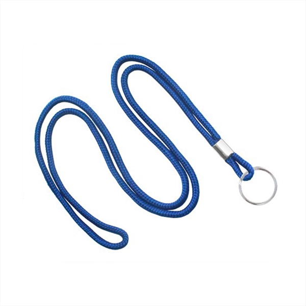 1/8" Blank Round Braid Lanyard - Non Breakaway W/ Split Ring - 1/8" Blank Round Braid Lanyard - Non Breakaway W/ Split Ring - Image 1 of 11