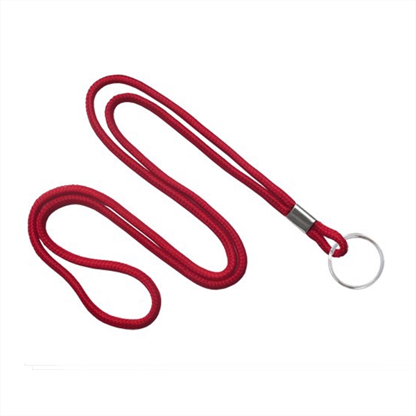 1/8" Blank Round Braid Lanyard - Non Breakaway W/ Split Ring - 1/8" Blank Round Braid Lanyard - Non Breakaway W/ Split Ring - Image 5 of 11