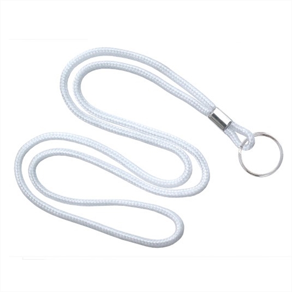 1/8" Blank Round Braid Lanyard - Non Breakaway W/ Split Ring - 1/8" Blank Round Braid Lanyard - Non Breakaway W/ Split Ring - Image 6 of 11