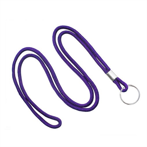 1/8" Blank Round Braid Lanyard - Non Breakaway W/ Split Ring - 1/8" Blank Round Braid Lanyard - Non Breakaway W/ Split Ring - Image 8 of 11
