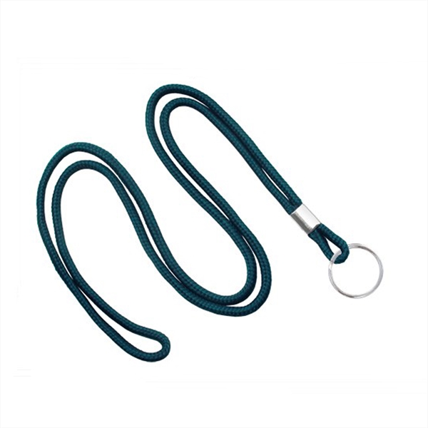 1/8" Blank Round Braid Lanyard - Non Breakaway W/ Split Ring - 1/8" Blank Round Braid Lanyard - Non Breakaway W/ Split Ring - Image 10 of 11