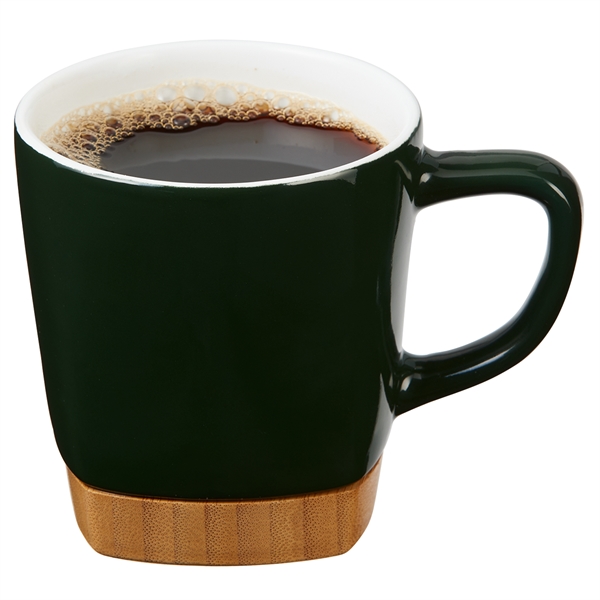 11 oz. Ceramic Mug with Removable Bamboo Coaster Bottom - 11 oz. Ceramic Mug with Removable Bamboo Coaster Bottom - Image 3 of 5