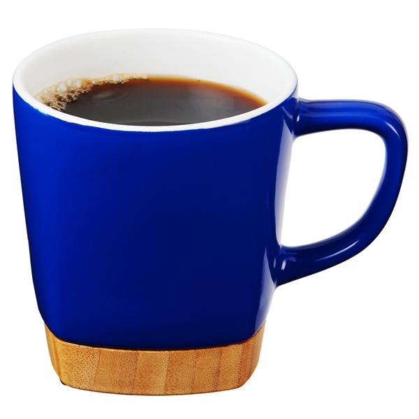 11 oz. Ceramic Mug with Removable Bamboo Coaster Bottom - 11 oz. Ceramic Mug with Removable Bamboo Coaster Bottom - Image 4 of 5