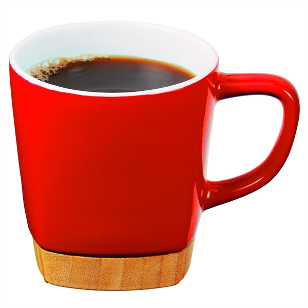 11 oz. Ceramic Mug with Removable Bamboo Coaster Bottom - 11 oz. Ceramic Mug with Removable Bamboo Coaster Bottom - Image 5 of 5