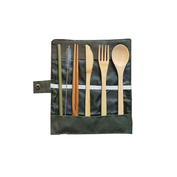 Flatware Cutlery Bamboo Set Outdoor Utensils Tableware - Flatware Cutlery Bamboo Set Outdoor Utensils Tableware - Image 1 of 7