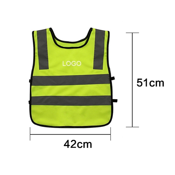 Child Hi Vis Vest With Reflective Tape - Child Hi Vis Vest With Reflective Tape - Image 2 of 2