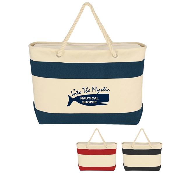 Large Cruising Tote Bag With Rope Handles - Large Cruising Tote Bag With Rope Handles - Image 16 of 16