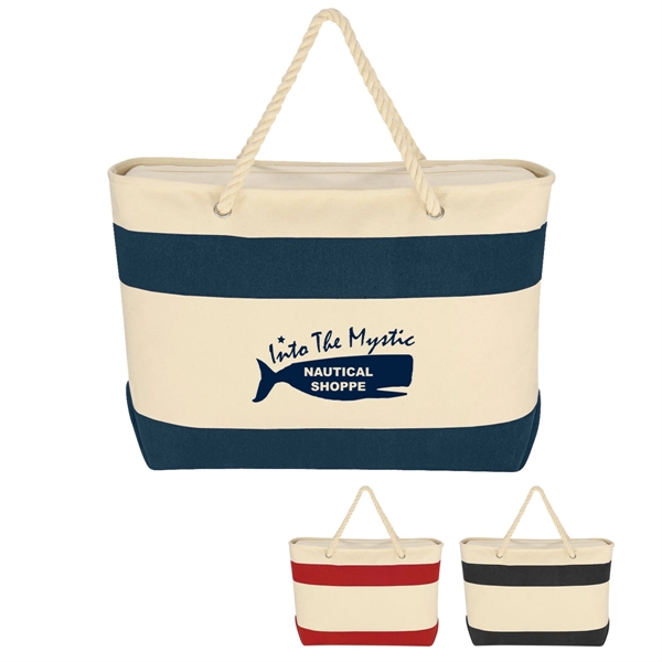 Large Cruising Tote Bag With Rope Handles - Large Cruising Tote Bag With Rope Handles - Image 15 of 16