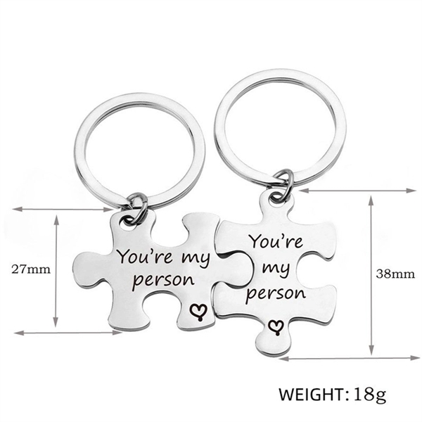Puzzle Key Jewelry Stainless Steel Keychain - Puzzle Key Jewelry Stainless Steel Keychain - Image 2 of 2