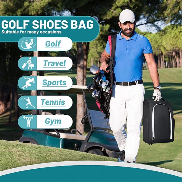 Golf Shoe Travel Bag with Side Pockets - Golf Shoe Travel Bag with Side Pockets - Image 4 of 5