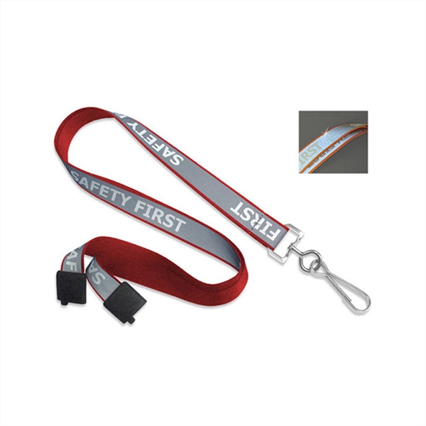 5/8" Safety First Reflective Breakaway Lanyard - 5/8" Safety First Reflective Breakaway Lanyard - Image 1 of 3