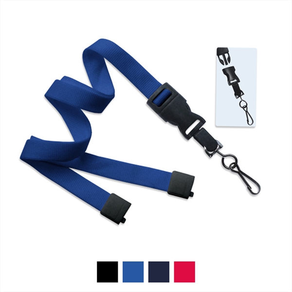 5/8" Lanyard with Breakaway & Dtach Swivel Hook - 5/8" Lanyard with Breakaway & Dtach Swivel Hook - Image 1 of 3