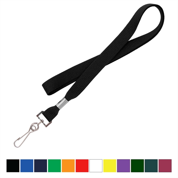 5/8" Flat Blank Lanyard Non-Breakaway w/ Swivel Hook - 5/8" Flat Blank Lanyard Non-Breakaway w/ Swivel Hook - Image 0 of 11
