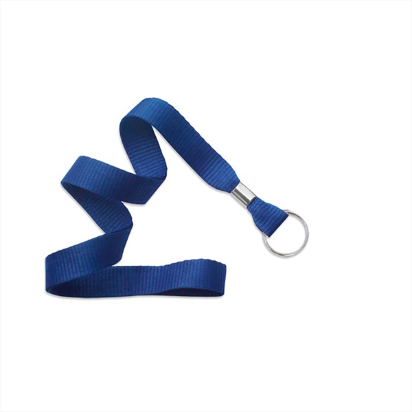 5/8" Flat Blank Lanyard Non-Breakaway w/ Split Ring - 5/8" Flat Blank Lanyard Non-Breakaway w/ Split Ring - Image 1 of 11
