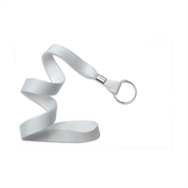 5/8" Flat Blank Lanyard Non-Breakaway w/ Split Ring - 5/8" Flat Blank Lanyard Non-Breakaway w/ Split Ring - Image 6 of 11