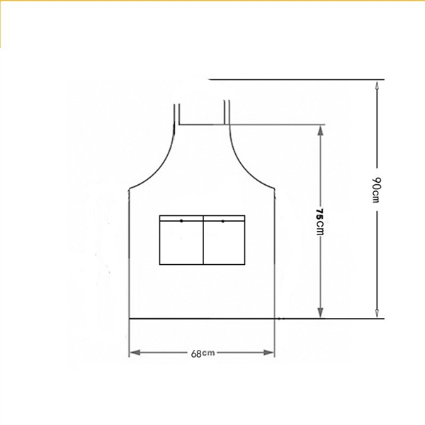 Work Apron Canvas Cross Back Strap Large Pocket - Work Apron Canvas Cross Back Strap Large Pocket - Image 5 of 7