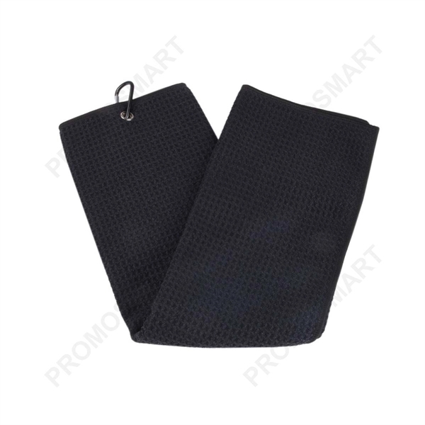 Embroidered Microfiber Waffle Golf Towel - Embroidered Microfiber Waffle Golf Towel - Image 1 of 2