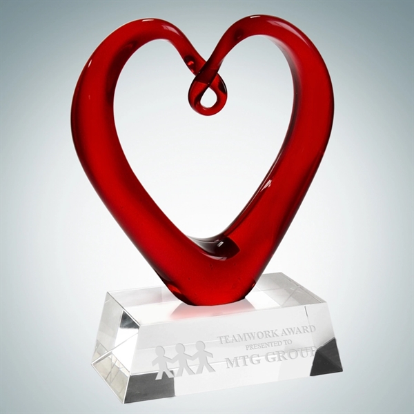 Art Glass The Whole Heart Award with Clear Base - Art Glass The Whole Heart Award with Clear Base - Image 0 of 0