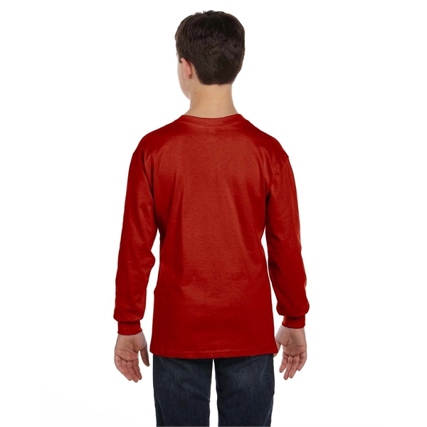 Hanes Youth Authentic-T Long-Sleeve T-Shirt - Hanes Youth Authentic-T Long-Sleeve T-Shirt - Image 4 of 46