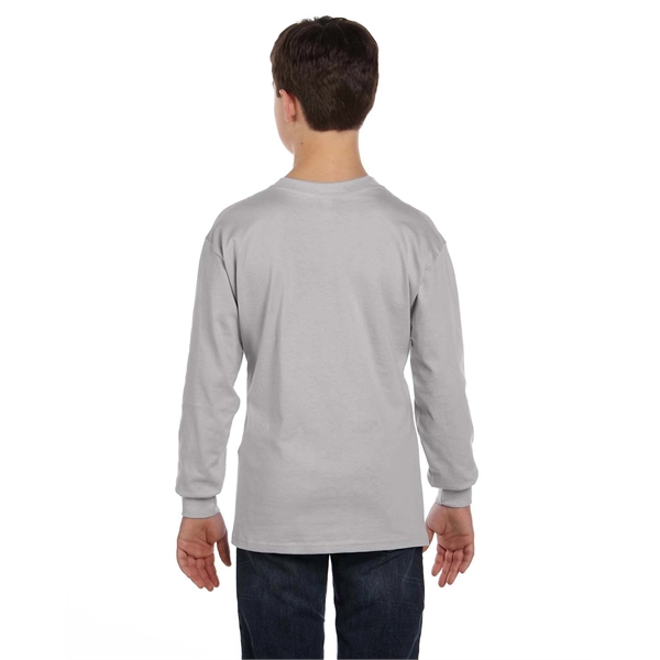 Hanes Youth Authentic-T Long-Sleeve T-Shirt - Hanes Youth Authentic-T Long-Sleeve T-Shirt - Image 7 of 46