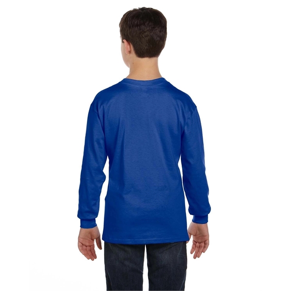 Hanes Youth Authentic-T Long-Sleeve T-Shirt - Hanes Youth Authentic-T Long-Sleeve T-Shirt - Image 11 of 46