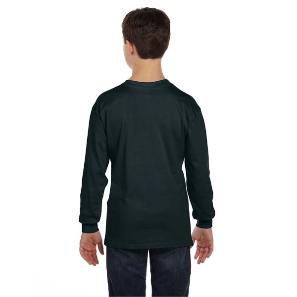 Hanes Youth Authentic-T Long-Sleeve T-Shirt - Hanes Youth Authentic-T Long-Sleeve T-Shirt - Image 14 of 46