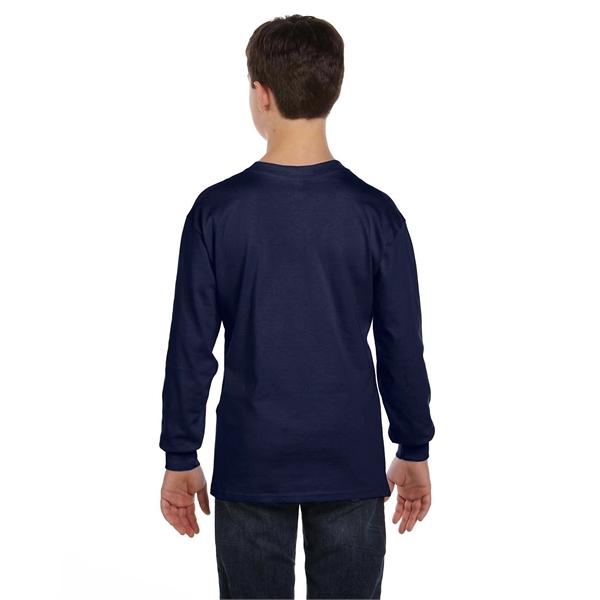 Hanes Youth Authentic-T Long-Sleeve T-Shirt - Hanes Youth Authentic-T Long-Sleeve T-Shirt - Image 17 of 46