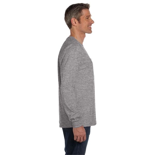 Hanes Men's Authentic-T Long-Sleeve Pocket T-Shirt - Hanes Men's Authentic-T Long-Sleeve Pocket T-Shirt - Image 13 of 68