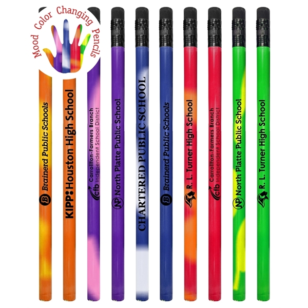  Color Changing Mood Pencil with Eraser - Graphite Pencil - Made  of quality wood, Set of 24, Assorted Colors - MADE IN USA : Everything Else