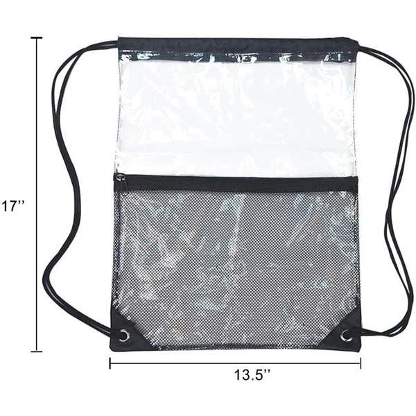 Water Resistant Clear Drawstring Bag - Water Resistant Clear Drawstring Bag - Image 1 of 3