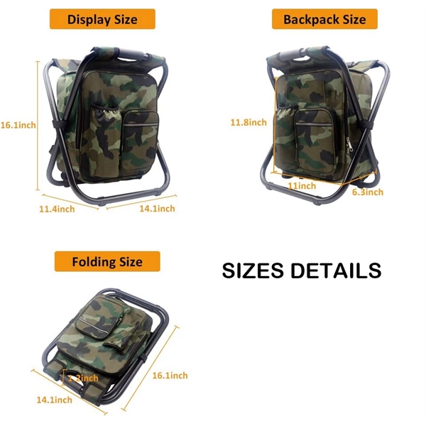 3 In 1 Camping Chair Backpack With Cooler - 3 In 1 Camping Chair Backpack With Cooler - Image 3 of 4