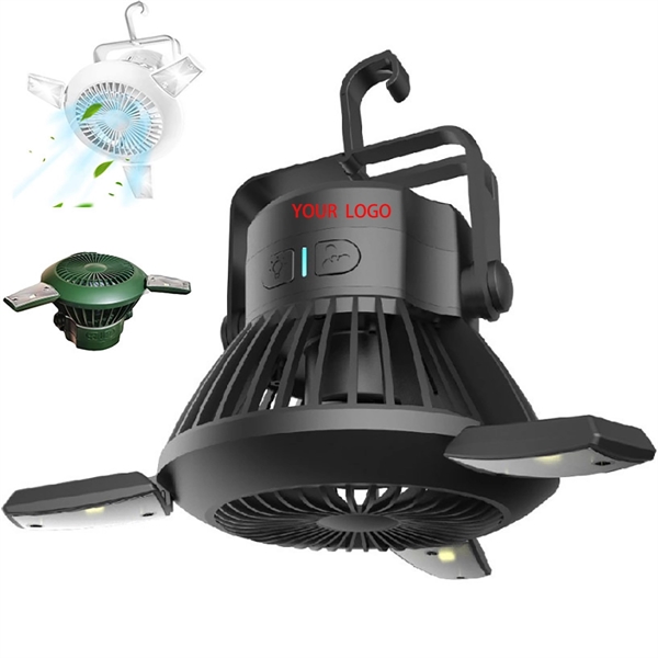 Solar Camping Fan With Led Lights - Solar Camping Fan With Led Lights - Image 0 of 3