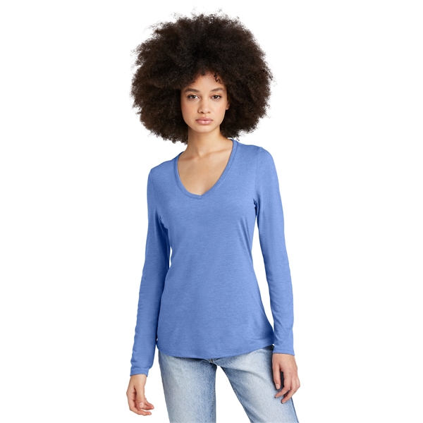 District Women's Perfect Tri Long Sleeve V-Neck Tee - District Women's Perfect Tri Long Sleeve V-Neck Tee - Image 12 of 49