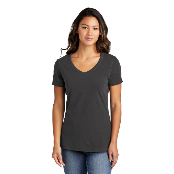 Port & Company Women's Beach Wash Garment-Dyed V-Neck Tee - Port & Company Women's Beach Wash Garment-Dyed V-Neck Tee - Image 4 of 44