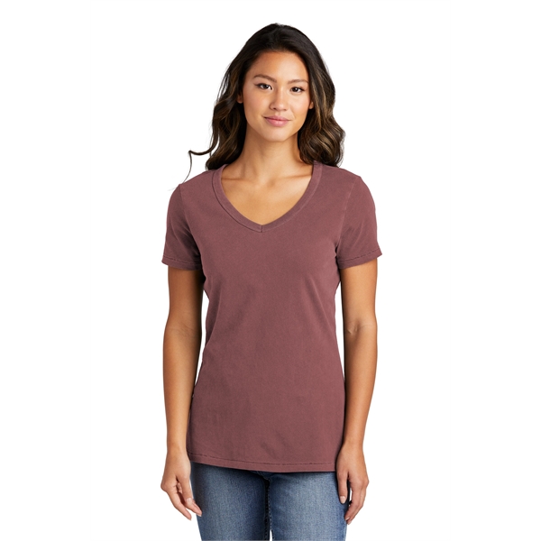 Port & Company Women's Beach Wash Garment-Dyed V-Neck Tee - Port & Company Women's Beach Wash Garment-Dyed V-Neck Tee - Image 19 of 44