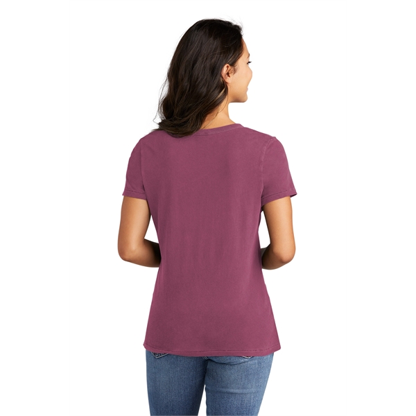 Port & Company Women's Beach Wash Garment-Dyed V-Neck Tee - Port & Company Women's Beach Wash Garment-Dyed V-Neck Tee - Image 35 of 44