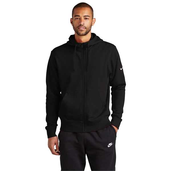 Nike Club Fleece Sleeve Swoosh Full-Zip Hoodie - Nike Club Fleece Sleeve Swoosh Full-Zip Hoodie - Image 4 of 29